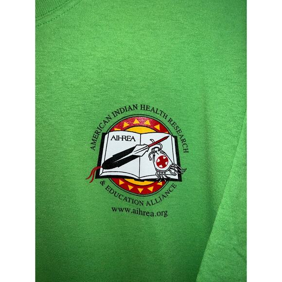 Vintage American Indian Shirt Research Education Alliance Green Graphic Tee 2XL - Picture 4 of 10